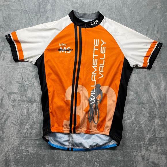 primal Other - Primal Bike MS Willamette Valley 2014 Cycling Jersey Men's Large Orange Black
